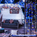 2-Pack Christmas String Lights, 66ft 200 LED Waterproof Twinkle Lights