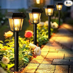 Solar Driveway Path Lights 8-Pack, Waterproof