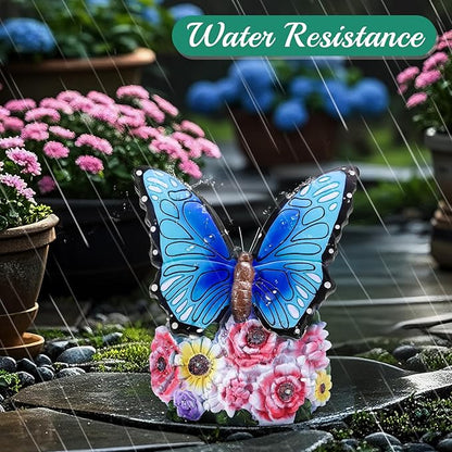 Linkax Butterfly Birthday Easter Gifts for Adults Women Mom Grandma, Butterfly Statue Solar Lights Outdoor Garden Decor for Outside Yard Patio Balcony Front Porch Home Decorations Ornaments