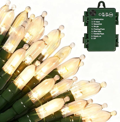 18ft Christmas LED String Lights, Waterproof Timer Lights