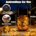 Solar Garden Lanterns, Garden Hanging LED Decor