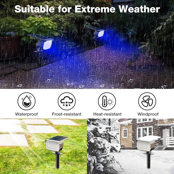 Solar Yard Spotlights 4-Pack, LED