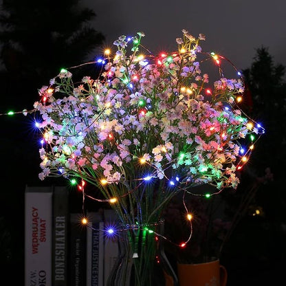 Christmas Yard String Lights 4-Pack, 16ft 50 LED Waterproof