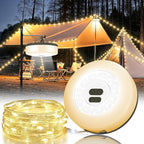 Warm White Porch String Lights, 8ft Weatherproof LED