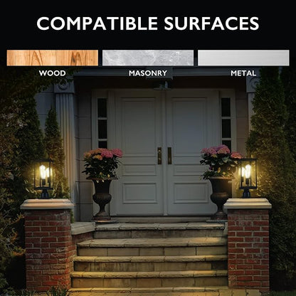 Design House 588897-BLK Standard 3-Inch Fitter Outdoor Pier Base Round Accessory Mount for Deck Porch Patio, Matte Black, 1 Count (Pack of 1)