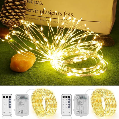 2-Pack 5ft LED Patio String Lights, Waterproof Outdoor