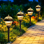 4-Pack Solar Pathway Lights, Waterproof LED Garden Lights