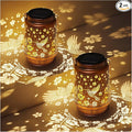 2-Pack Hummingbird Solar Lanterns, Waterproof LED Yard Lights