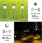 4-Pack Solar Pathway Lights, Waterproof LED Walkway Lights
