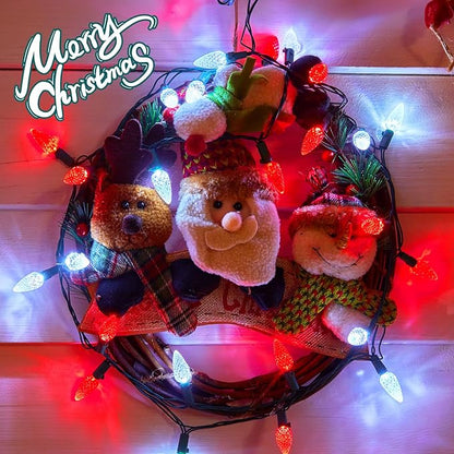 Christmas Backyard String Lights 2-Pack, 20ft 6 LED Waterproof
