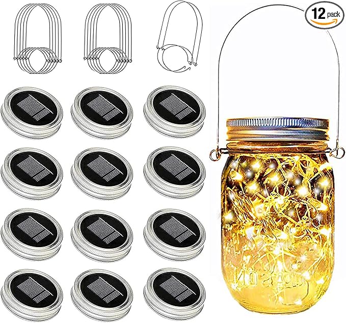12-Pack Yard String Lights, Weatherproof LED