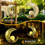 2-Pack Classic Courtyard Solar Lanterns for Outdoor, Waterproof LED