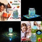 Solar Mosaic Lanterns, Patio Hanging LED Decor