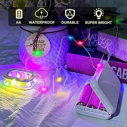 16ft Christmas LED String Lights, Waterproof Timer Lights