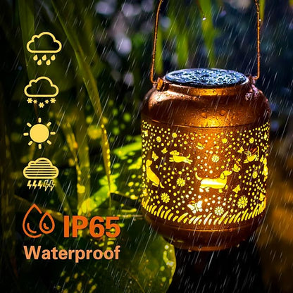 Dachshund Dog Solar Lanterns Outdoor Waterproof Hanging Solar Lights Dog Gifts for Women/Men Metal Decorative LED Lanterns for Garden Decor,Patio,Lawn,Pathway,Yard