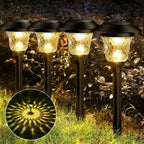 Warm White Solar Pathway Lights 2-Pack, Yard LED
