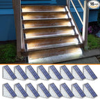 Solar Step Lights 16-Pack, Waterproof Patio