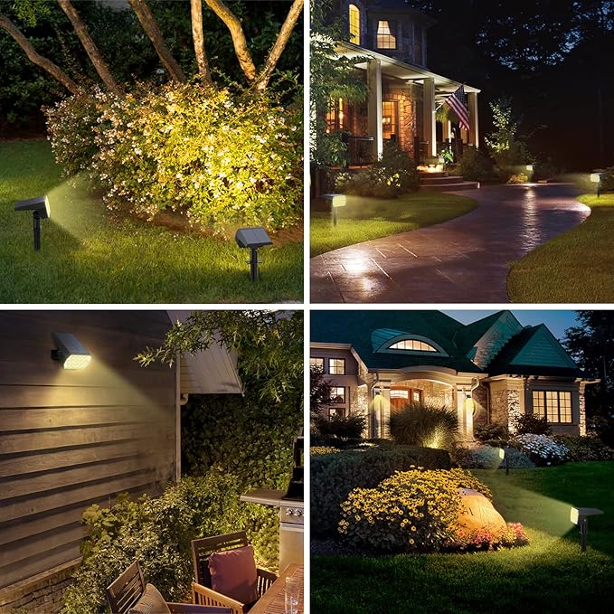 6-Pack Solar Spotlights, Waterproof Landscape LED