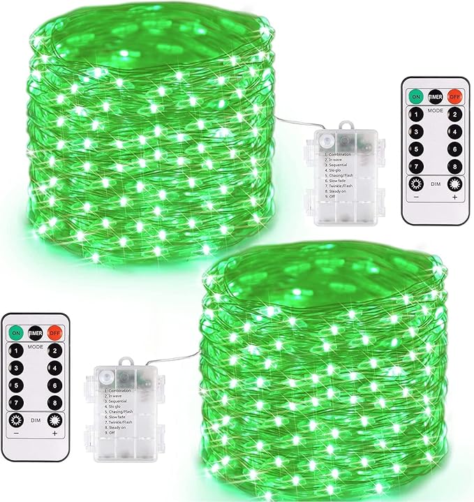 2-Pack Christmas String Lights, 132ft 400 LED Waterproof Twinkle Lights