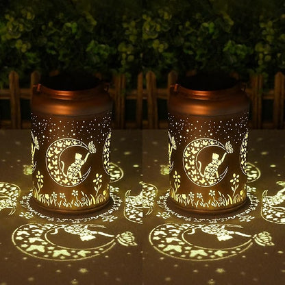 Mothers Day Gifts for Mom Grandma - Birthday Gifts for Women, 2 Pack Cat Solar Lights Outdoor Waterproof, Decoration Outside for Outdoor, Yard, Garden Decor Solar Lantern