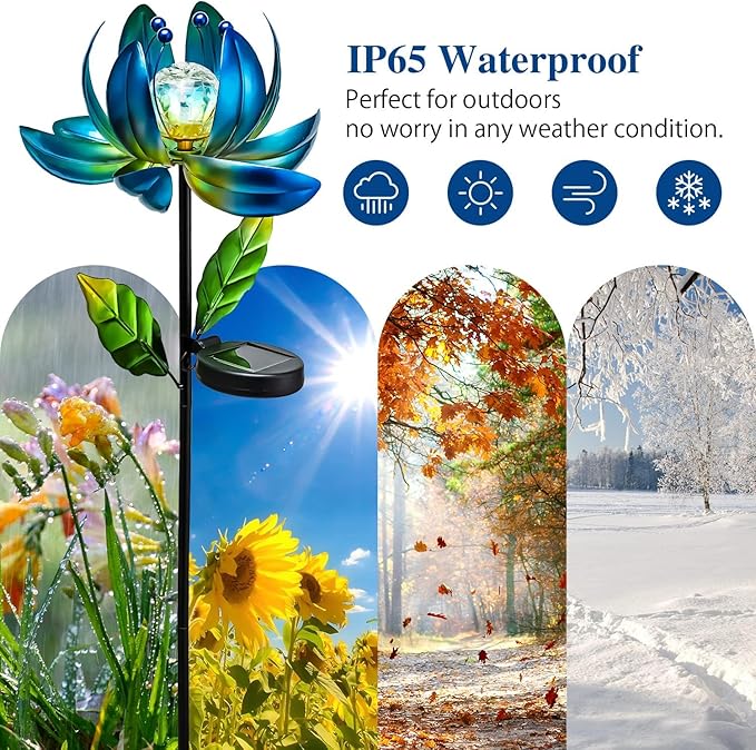 Solar Pathway Lights, Waterproof LED Garden Lights