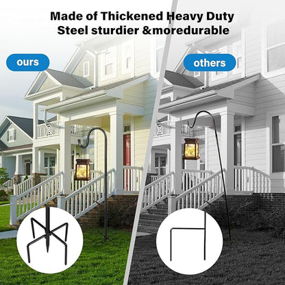 2-Pack 46" Garden Shepherd Hooks, Iron Plant Hangers