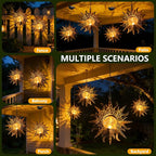 2-Pack Solar Pathway Lights, Waterproof LED Garden Lights