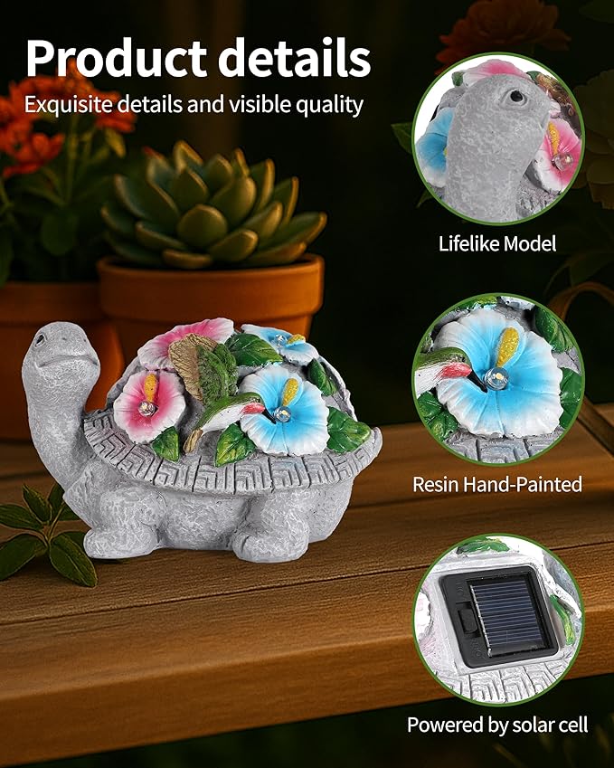 Hummingbird Solar Lawn Figurine Light, Waterproof