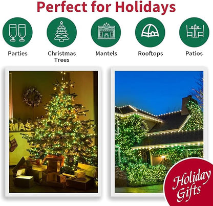 Christmas String Lights, 6ft Waterproof Twinkle Lights