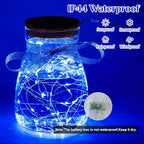 16ft Blue Outdoor Edison String Lights, Weatherproof