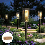 2-Pack Solar Pathway Lights, Waterproof LED Garden Lights
