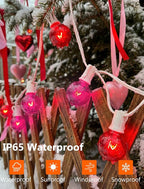 25ft Christmas LED String Lights, Waterproof Timer Lights