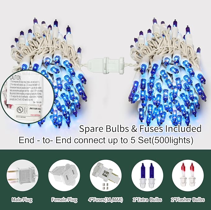 Christmas String Lights, Waterproof Twinkle Lights