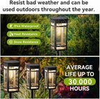 12-Pack Solar Landscape Lights for Walkway