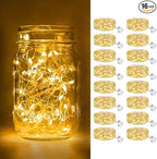 Christmas Fairy Lights 16-Pack, 7ft 20 LED Battery Twinkle Lights