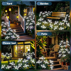 White Solar Pathway Lights 2-Pack, Yard LED