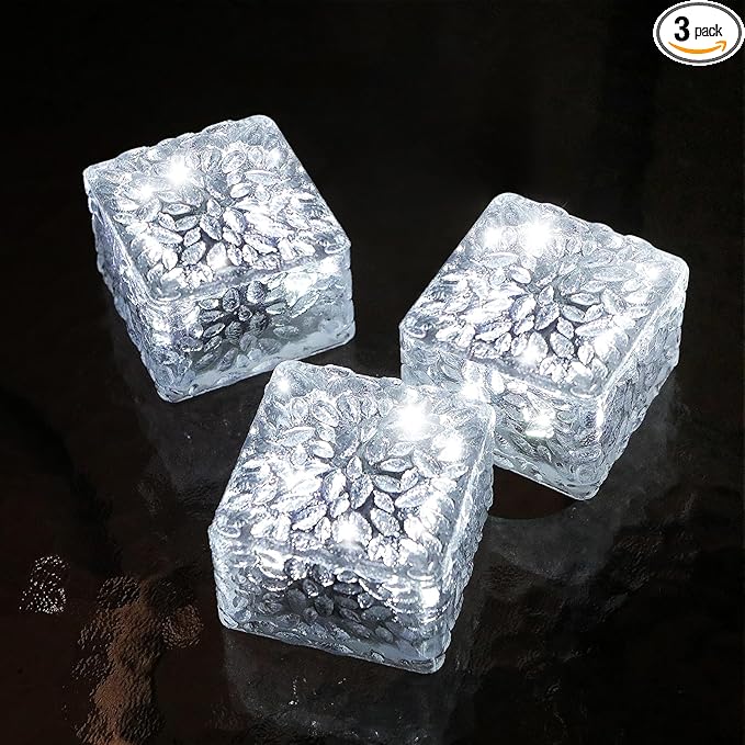 3-Pack Solar Path Lights, Outdoor Yard LED
