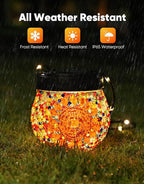 Solar Globe Lanterns 2-Pack, Backyard Hanging LED Decor