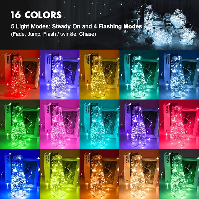 2-Pack 240 LED Christmas Twinkle Lights, 78ft Waterproof for Backyard