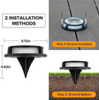 4-Pack Solar Fence Lights, Warm White Waterproof LED