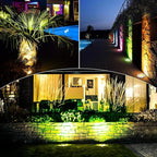 Multicolor In-Ground Solar Lights, Flat LED Landscape