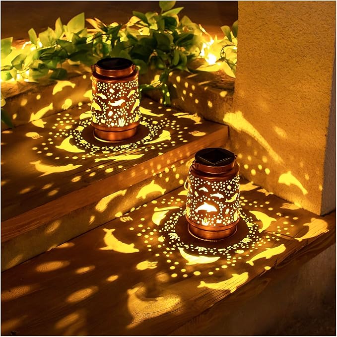 Courtyard Solar Backyard Lanterns, Classic Waterproof LED