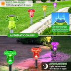 Multicolor Solar Pathway Lights 16-Pack, Garden LED