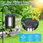 4-Pack Elegant Garden Solar Lanterns for Outdoor, Waterproof LED