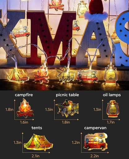20 LED Christmas Twinkle Lights, Waterproof for Patio