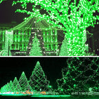 100 LED Christmas Twinkle Lights, 33ft Waterproof for Porch