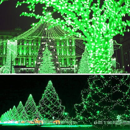 St Patricks Day Decoration Lights 33Ft 100LED Christmas Green Lights Outdoor Waterproof Green String Lights for Garden Party Holiday Halloween Decoration
