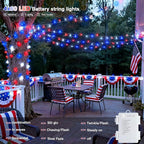 4-Pack 5ft LED Patio String Lights, Waterproof Outdoor