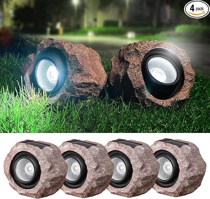4-Pack Solar Landscape Lights for Walkway