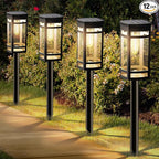 12-Pack Solar Landscape Lights for Walkway